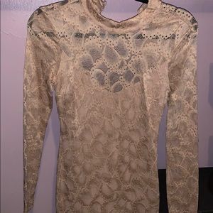 Lace light pink mini dress